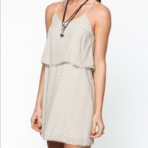 Cream Printed Shift Dress